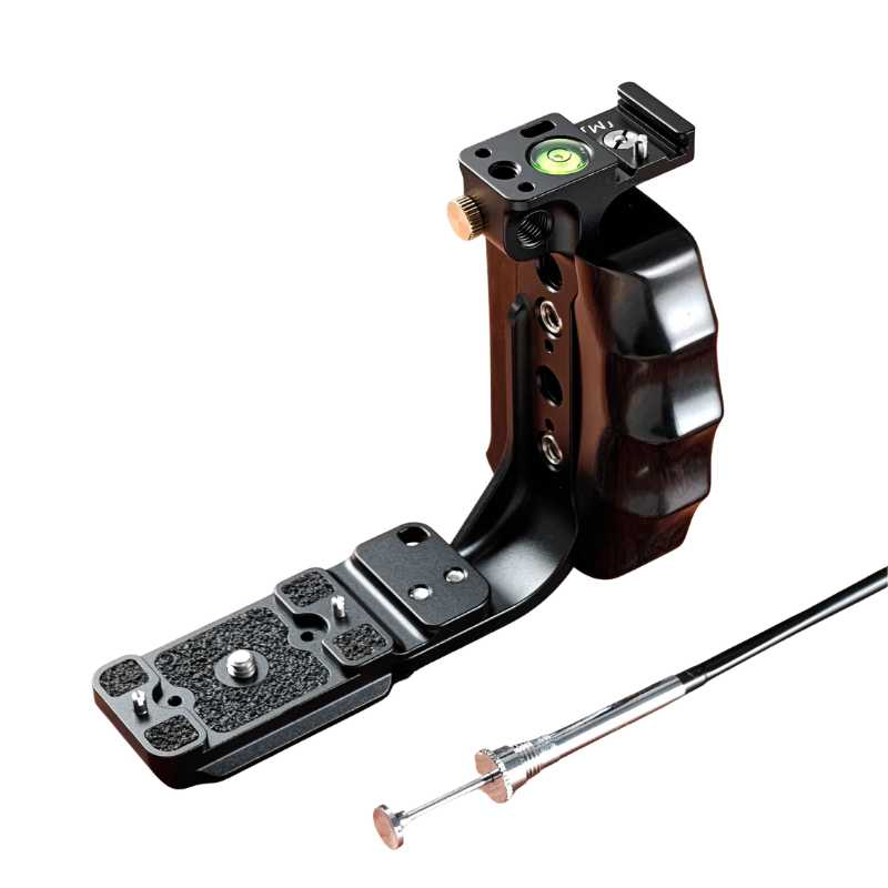 Ergonomic Wood Grip for Mamiya RZ/RB, Hasselblad 203/205 & Contax 645 (Arca-Swiss L-Plate)