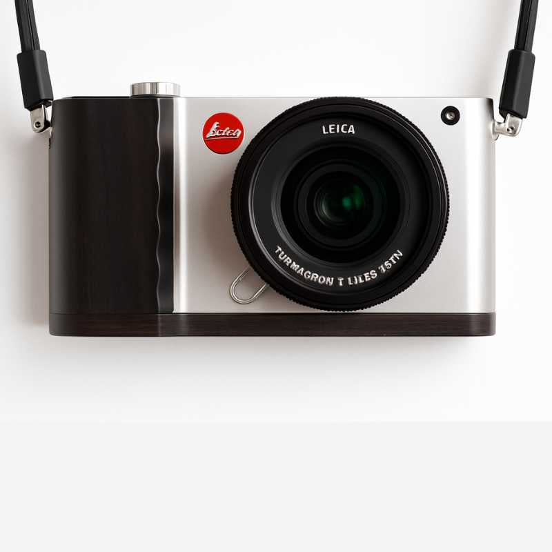 Ergonomic wooden handgrip (wavy design) made of dark ebony for Leica T, TL, TL2 camera.
