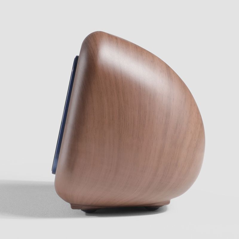 Wooden speaker on a white background