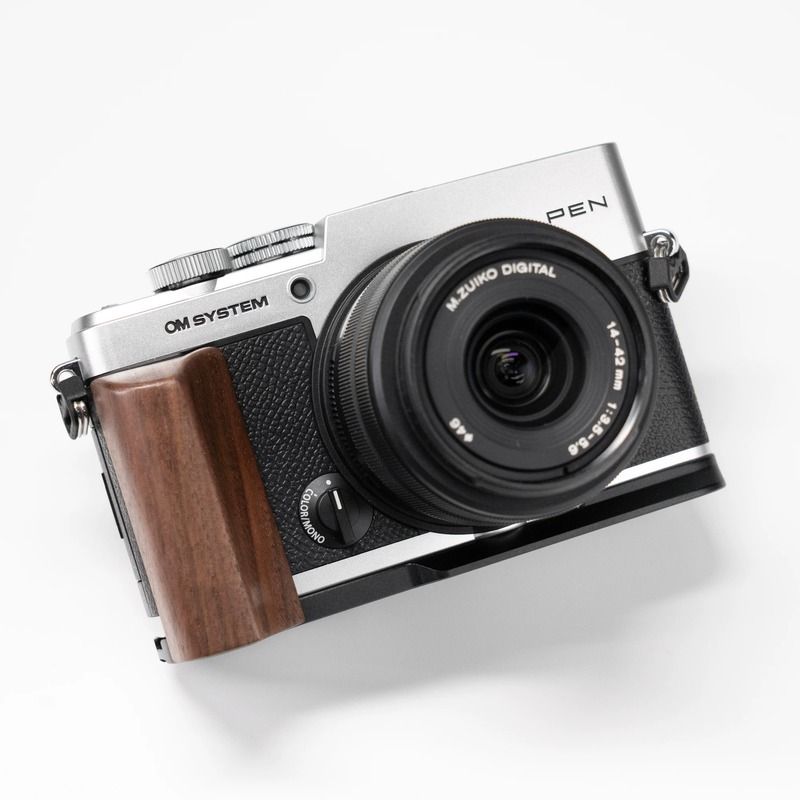 YW Design Handcrafted Wooden Grip for OM-System PEN