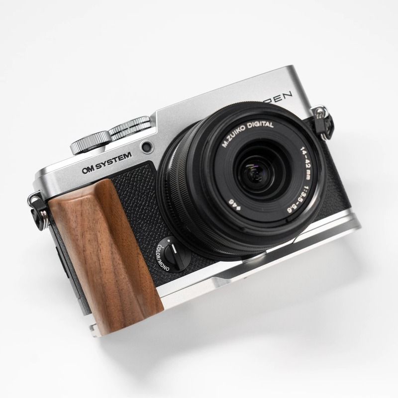 YW Design Handcrafted Wooden Grip for OM-System PEN