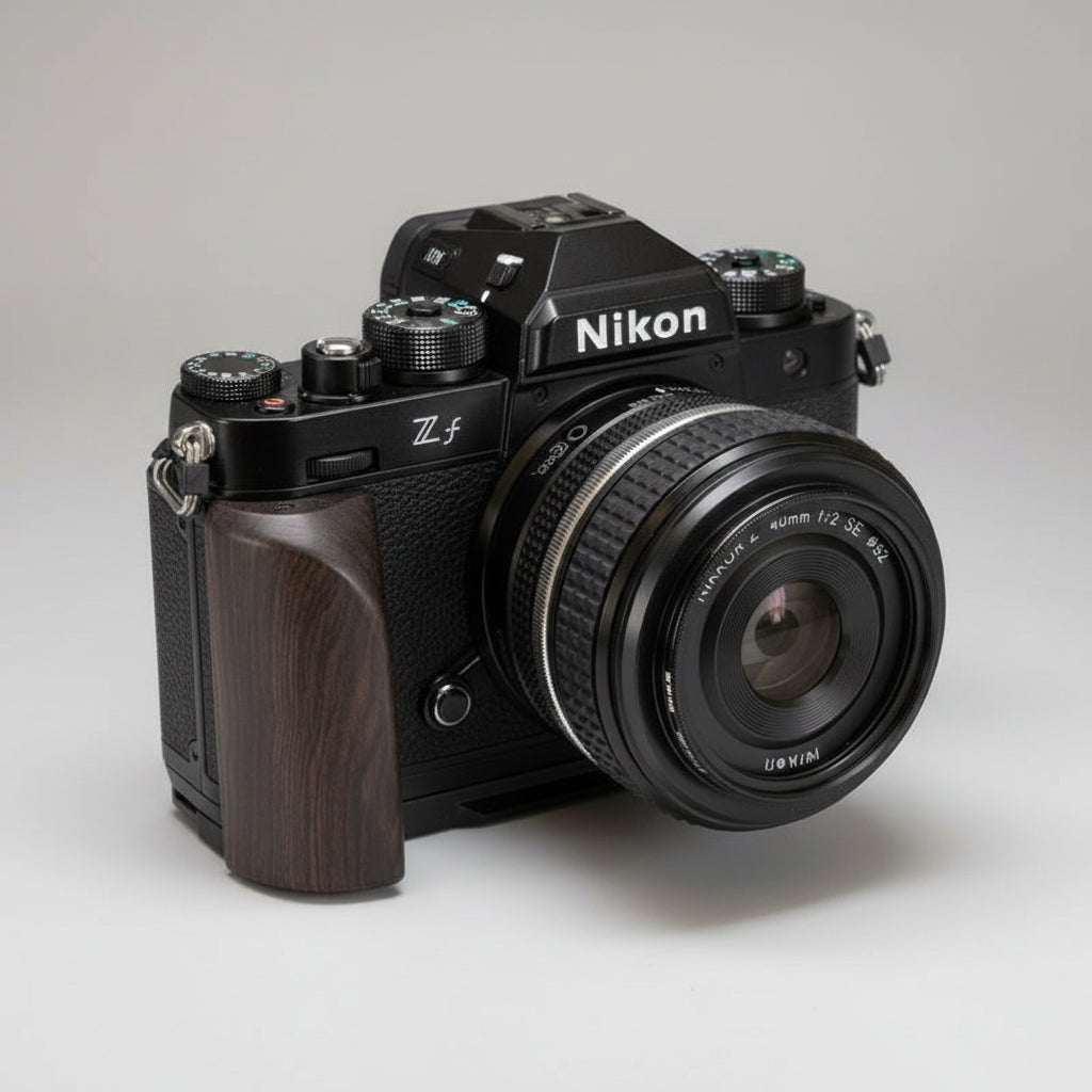 Premium Wooden Handgrip for Nikon Zf | Ergonomic L-Shape with Arca-Swiss Base iwoodstore