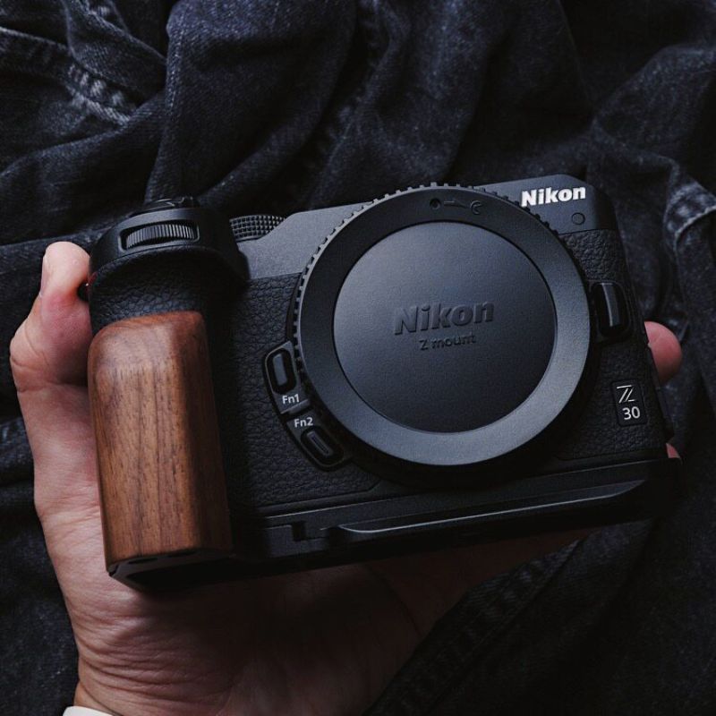 Wooden Nikon Z30 Handgrip brown walnut wood  iwoodstore
