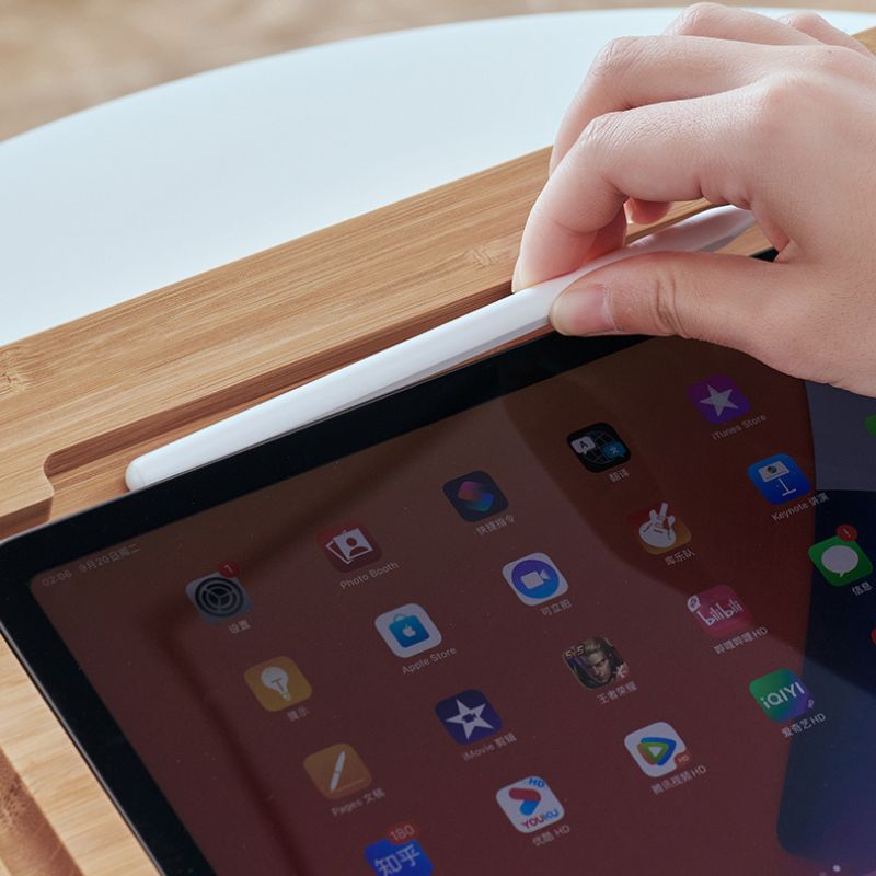 Adjustable Bamboo iPad Stand - iWoodStore