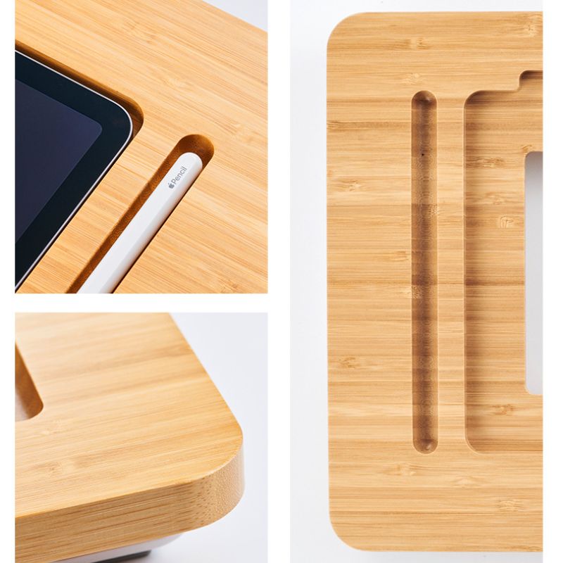 Adjustable Bamboo iPad Stand - iWoodStore