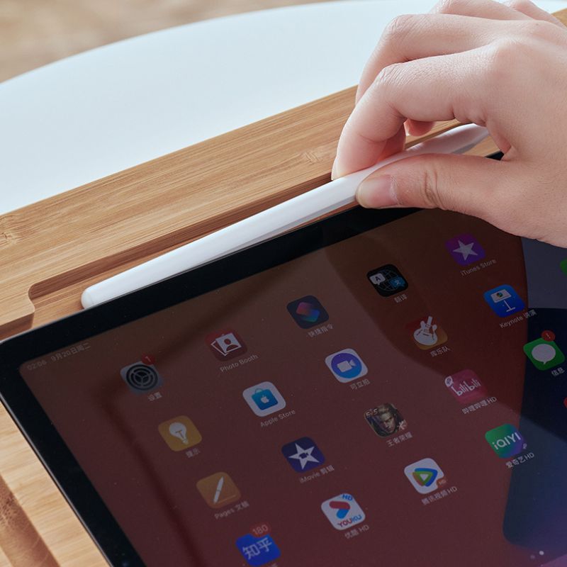 Adjustable Bamboo iPad Stand - iWoodStore
