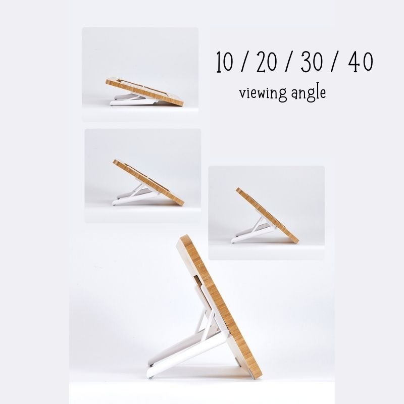 Adjustable Bamboo iPad Stand - iWoodStore