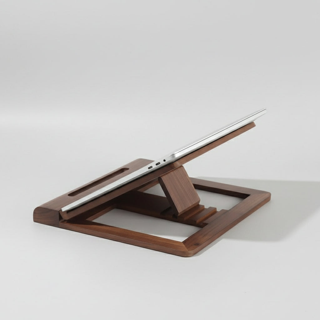 Adjustable Laptop Tablet Stand with Wrist Rest - iWoodStore