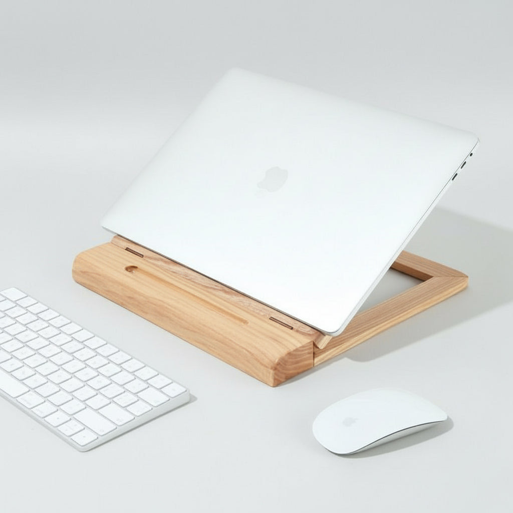 Adjustable Laptop Tablet Stand with Wrist Rest - iWoodStore