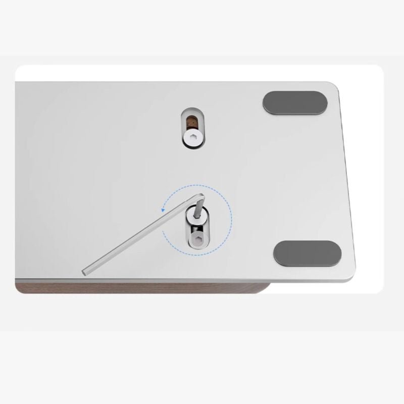 Adjustable Vertical MacBook Stand with Metal Base - iWoodStore
