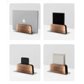 Adjustable Vertical MacBook Stand with Metal Base - iWoodStore