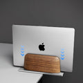 Adjustable Vertical MacBook Stand with Metal Base - iWoodStore