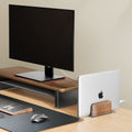 Adjustable Vertical MacBook Stand with Metal Base - iWoodStore