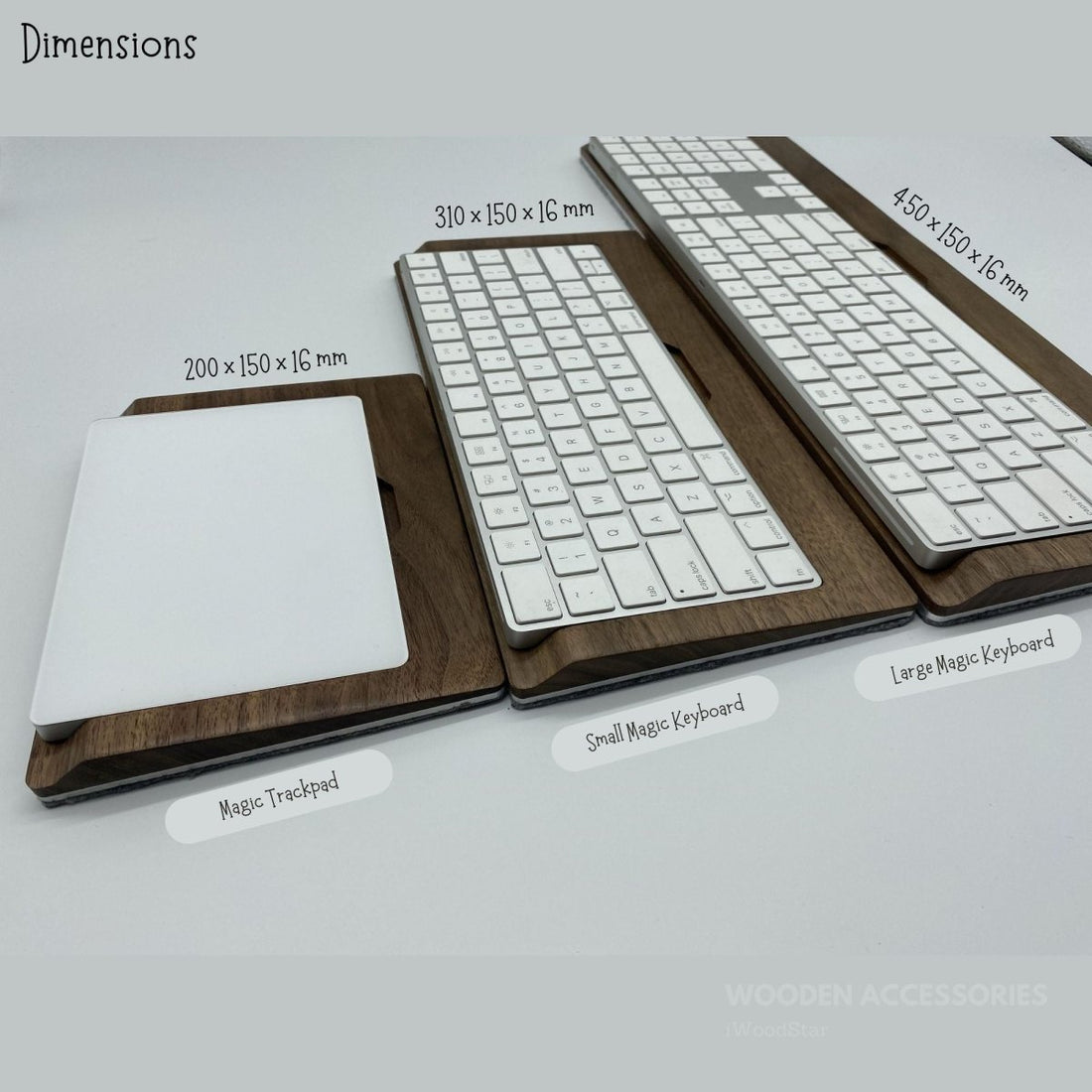 Apple Magic Keyboard Tray Walnut - iWoodStore