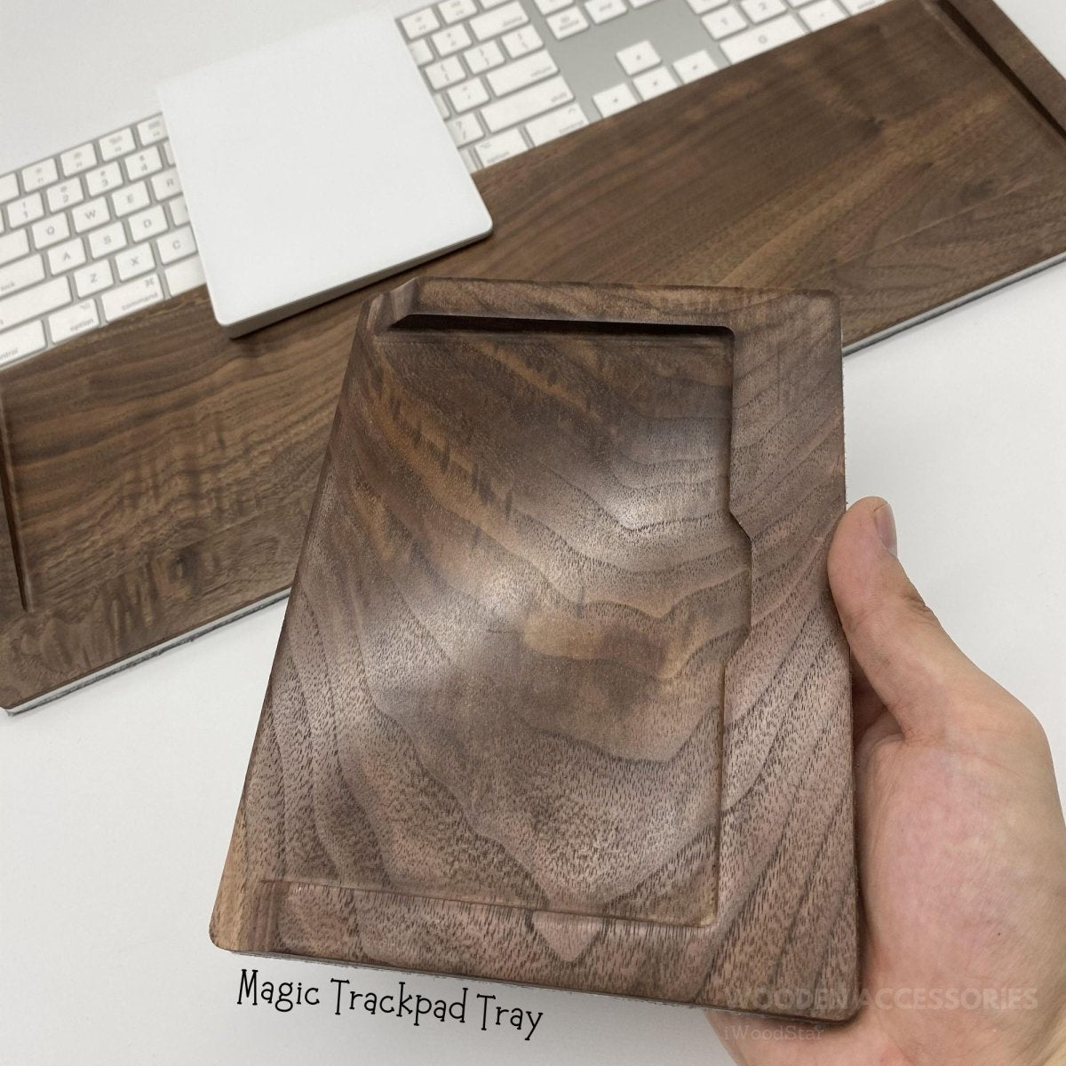 Apple Magic Keyboard Tray Walnut - iWoodStore