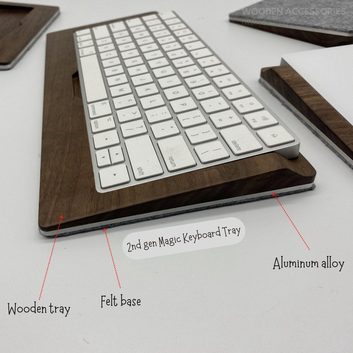 Apple Magic Keyboard Tray Walnut - iWoodStore