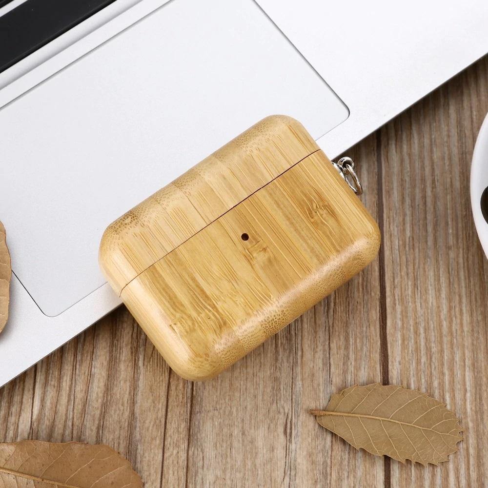 Bamboo AirPods Pro Case with Keychain - iWoodStore