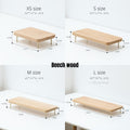 Beech Wood Monitor Holder with USB - iWoodStore