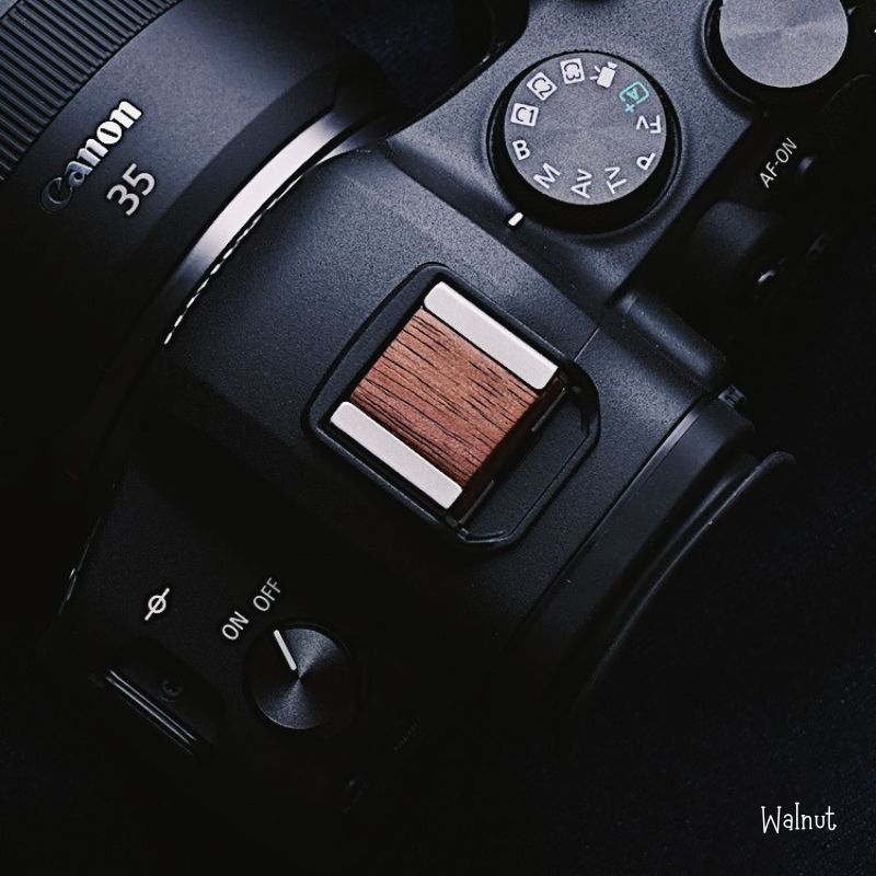 Canon EOS R5 R6 Hot Shoe Cover Wood - iWoodStore
