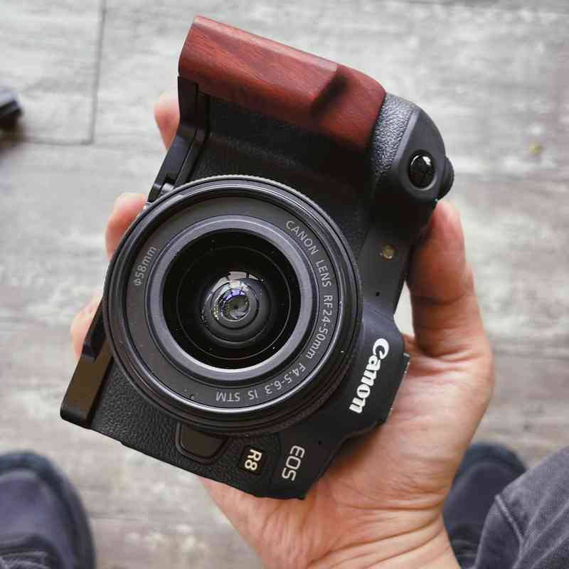 Canon R8 Grip Wood EOS R8 Handgrip - iWoodStore