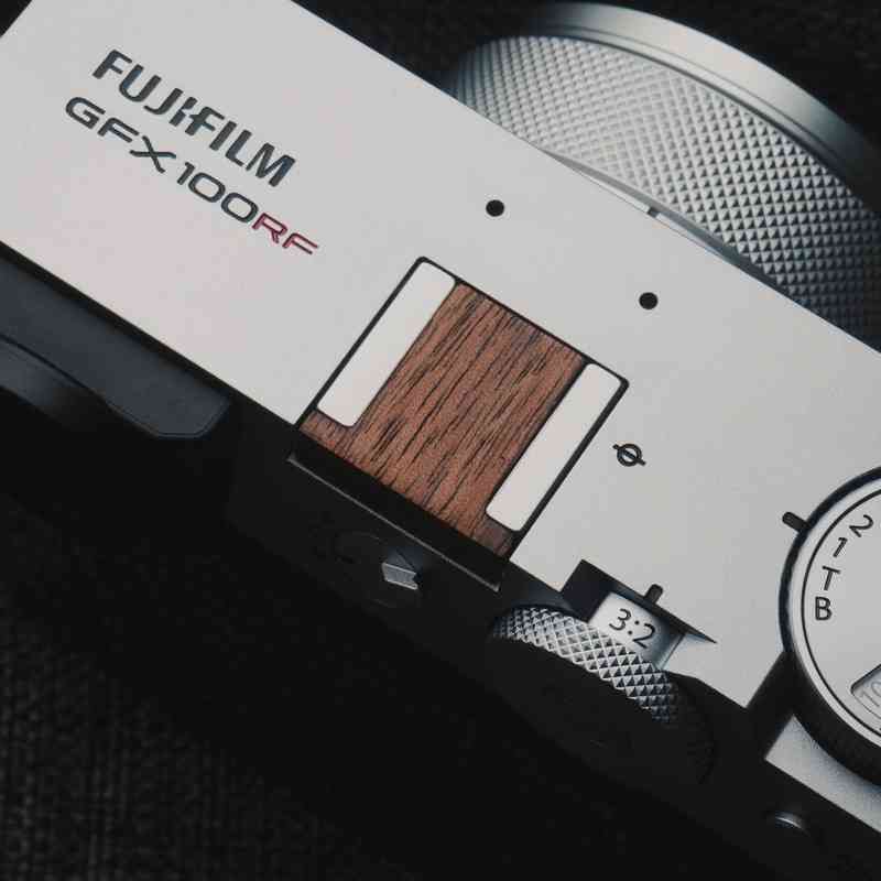 Cover Set Fuji GFX100RF GFX50 Hotshoe Shutter Button Wood - iWoodStore