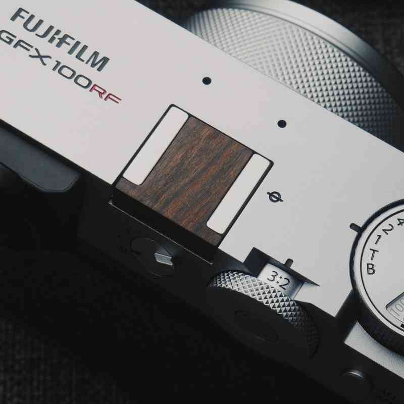 Cover Set Fuji GFX100RF GFX50 Hotshoe Shutter Button Wood - iWoodStore