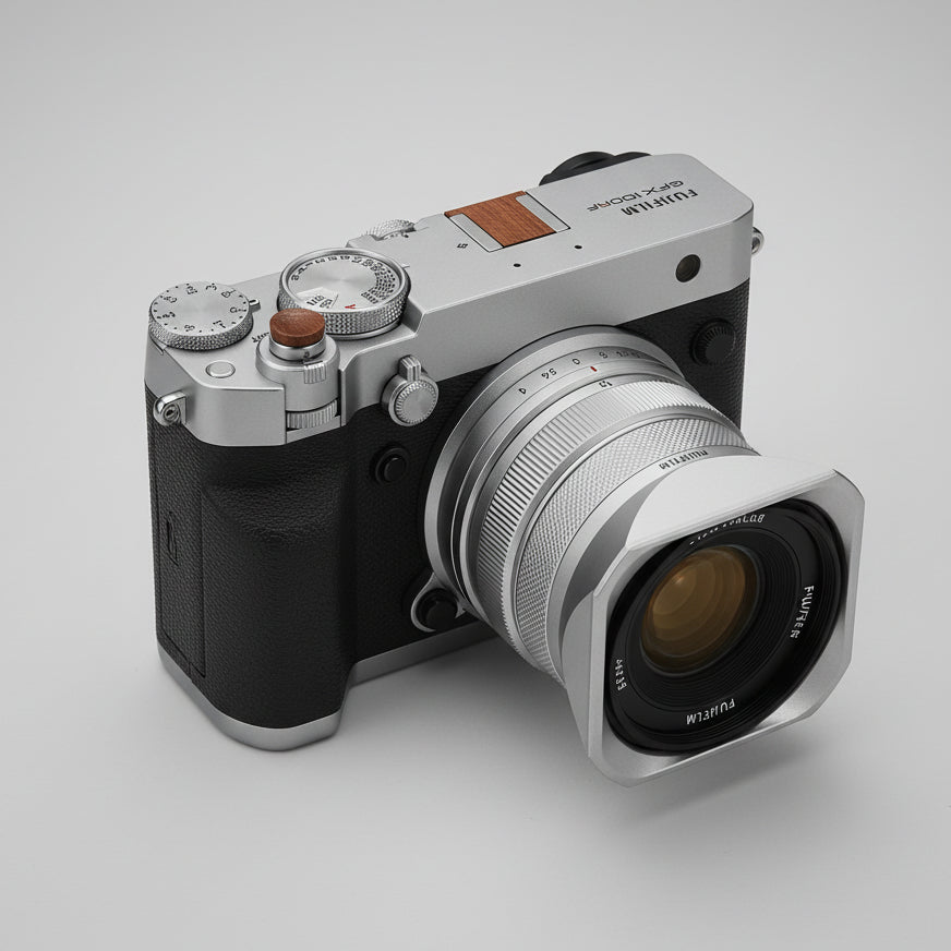 Cover Set Fuji GFX100RF GFX50 Hotshoe Shutter Button Wood - iWoodStore