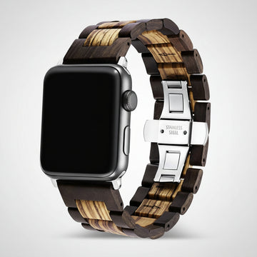 Ebony Zebra Wooden Band for Apple Watch - iWoodStore