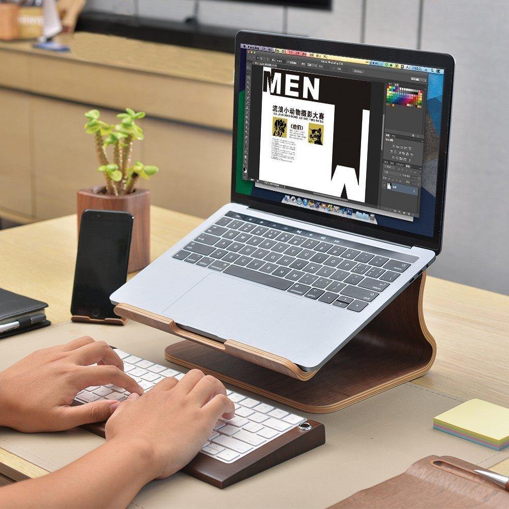 Elevated Laptop Riser Stand - iWoodStore