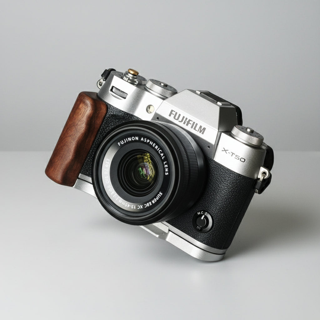 Extended Wooden Fuji XT50 Grip MS Design - iWoodStore