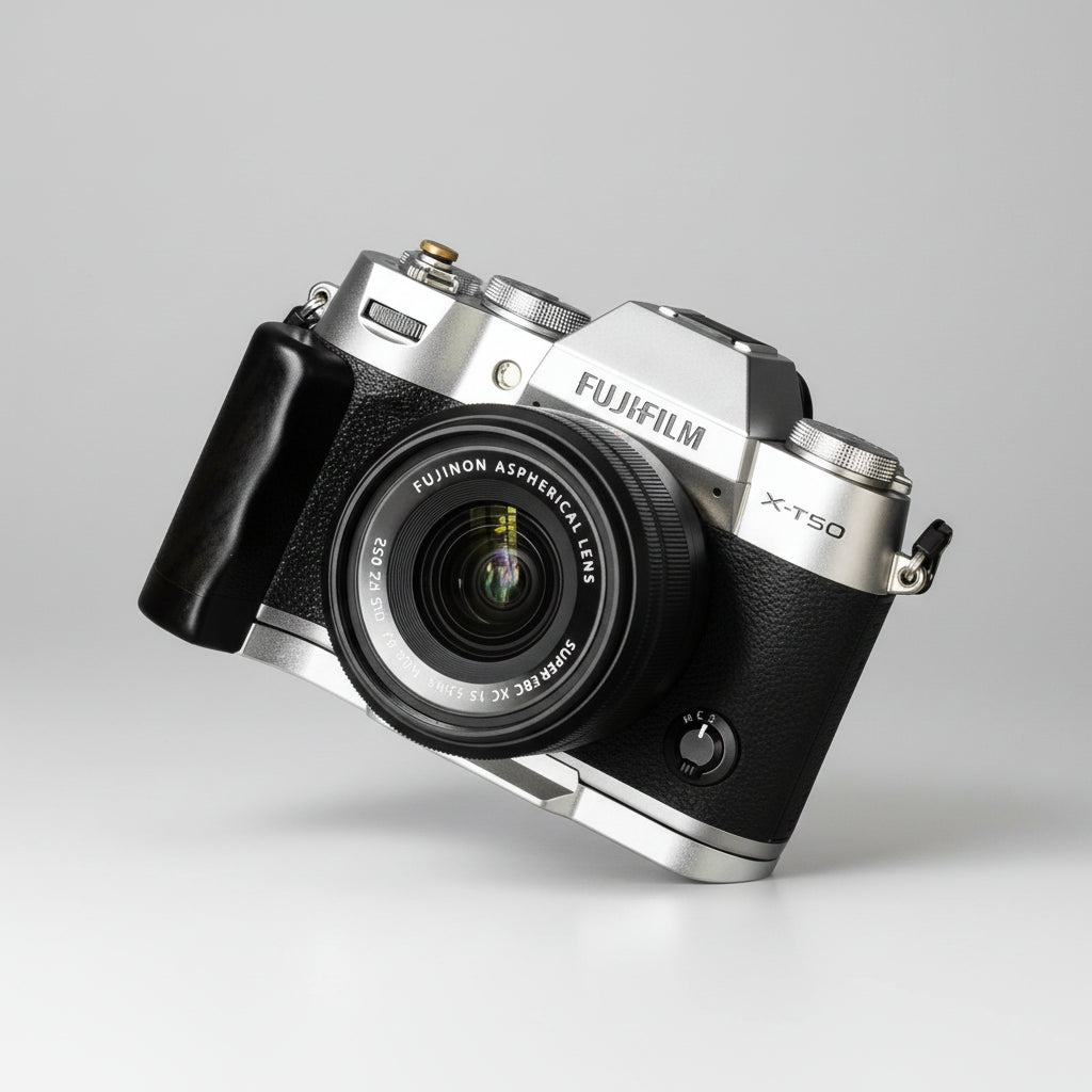 Extended Wooden Fuji XT50 Grip MS Design - iWoodStore