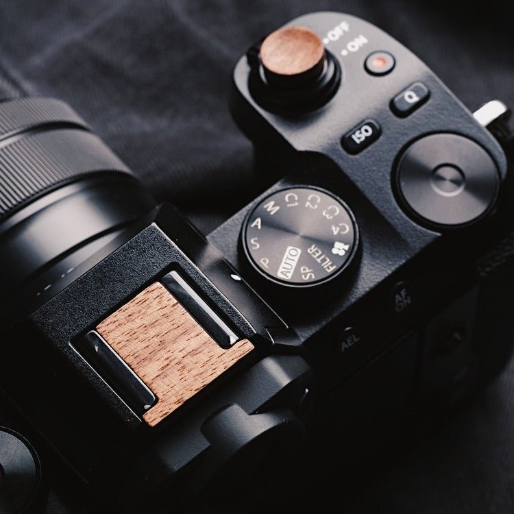 Fuji X-S10 X-H1 Wooden Shutter Button Hot Shoe Cover Set (XS10 XH1) - iWoodStore