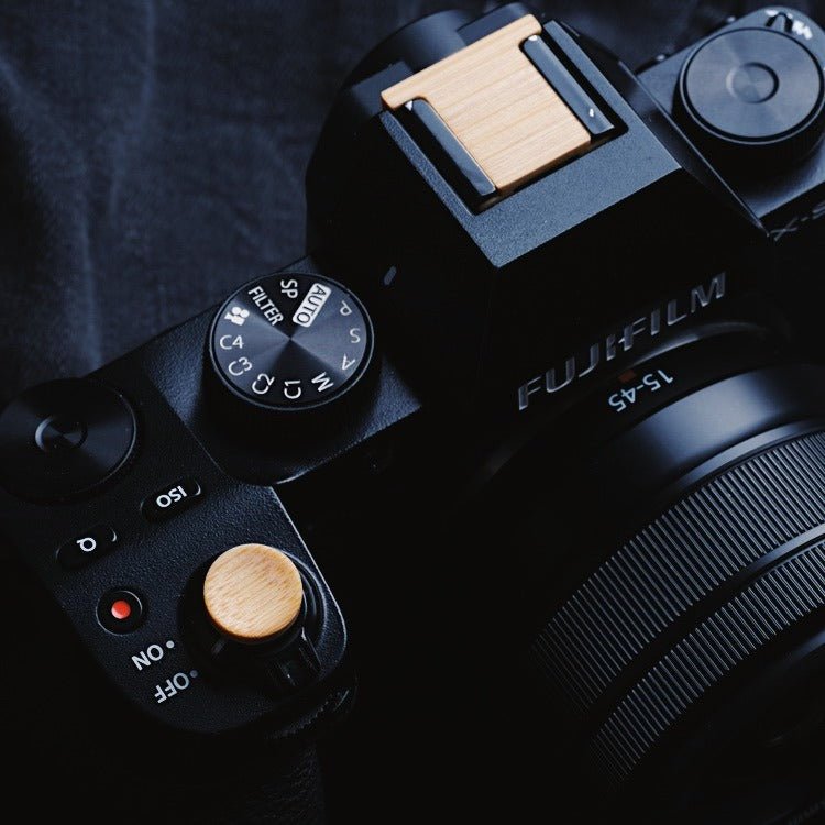 Fuji X-S10 X-H1 Wooden Shutter Button Hot Shoe Cover Set (XS10 XH1) - iWoodStore