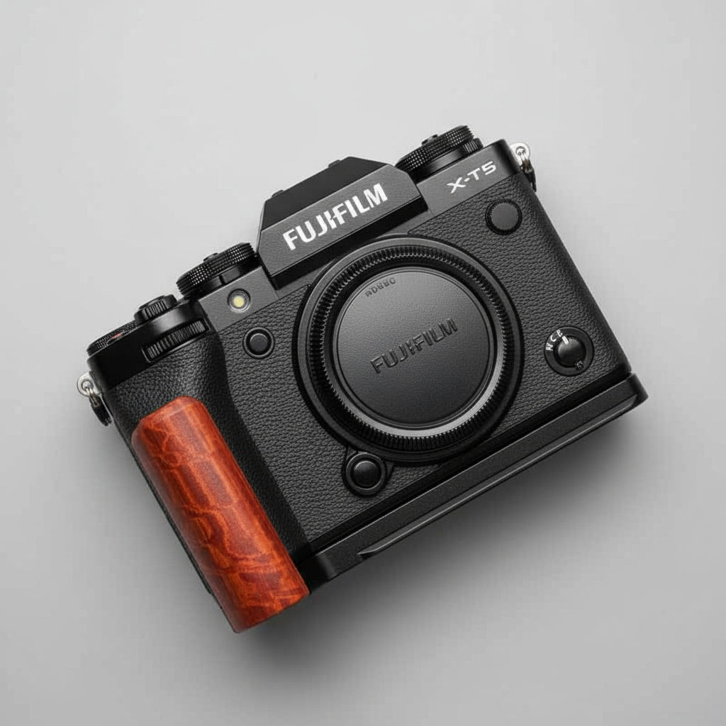Fuji XT5 Grip Wood YW Design - iWoodStore