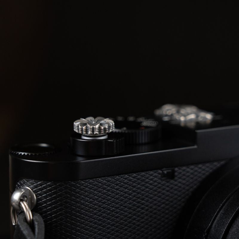 Leica Fujifilm Shutter Button Hot Shoe Cover Silver Sakura - iWoodStore