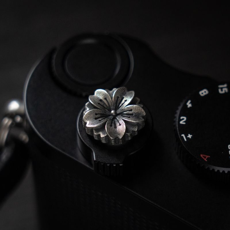 Leica Fujifilm Shutter Button Hot Shoe Cover Silver Sakura - iWoodStore