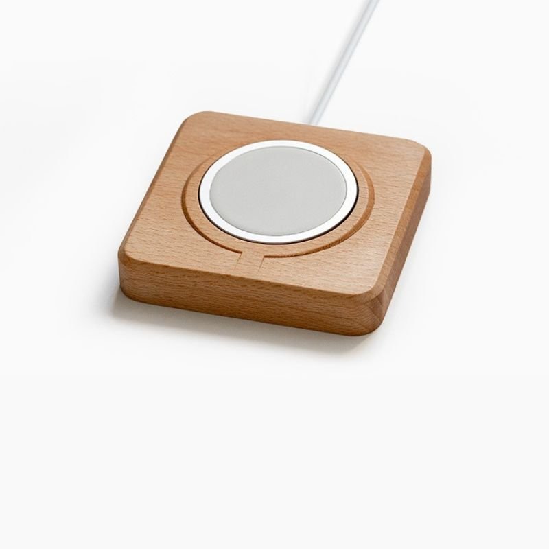 Light Birch Wood Magsafe Holder Stand - iWoodStore