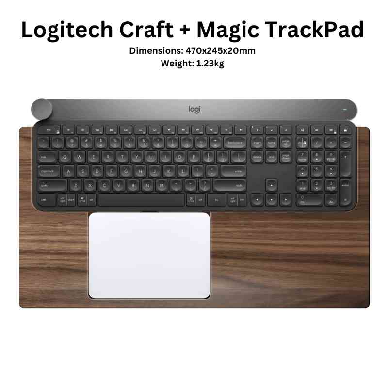 Logitech MX Keyboard Tray Magic TrackPad Palm Rest - iWoodStore