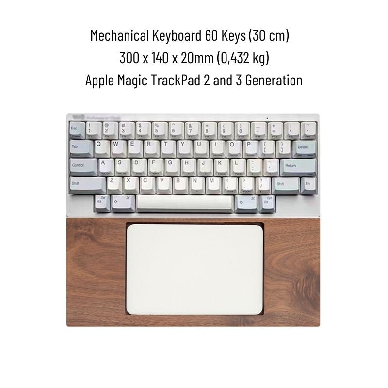 Magic TrackPad Tray for Mechanical Keyboard - iWoodStore