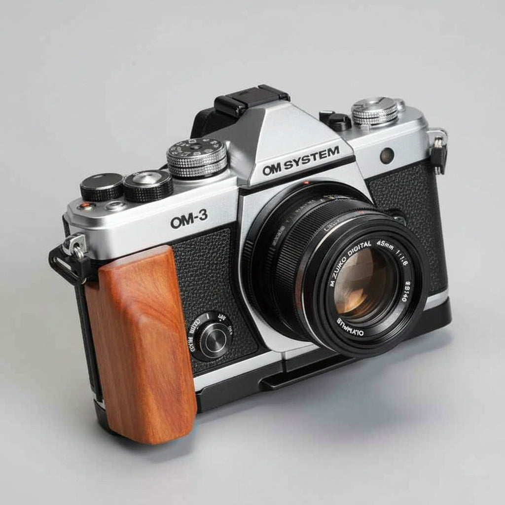 Olympus OM3 Grip Wood MS Design - iWoodStore