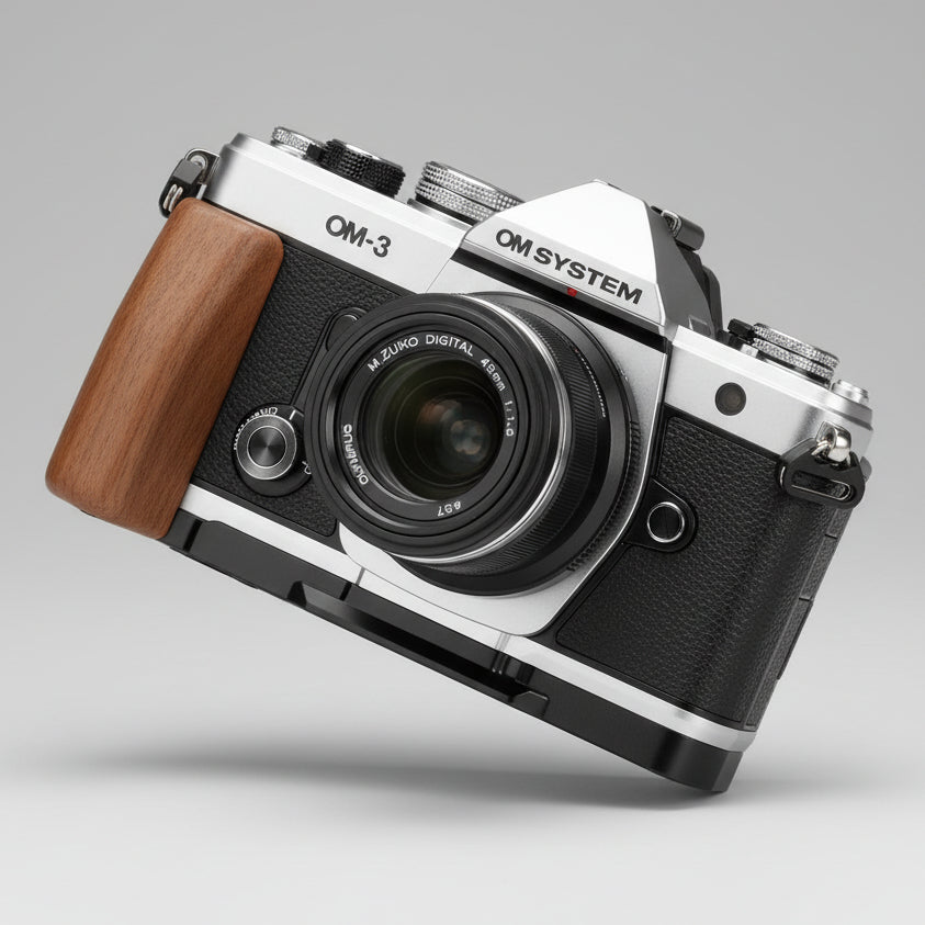 Olympus OM3 Grip Wood MS Design - iWoodStore