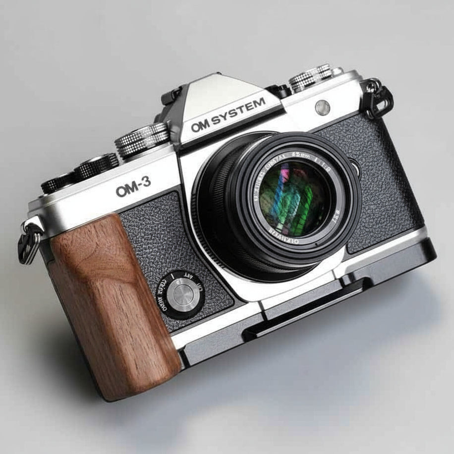 Olympus OM3 Grip Wood MS Design - iWoodStore