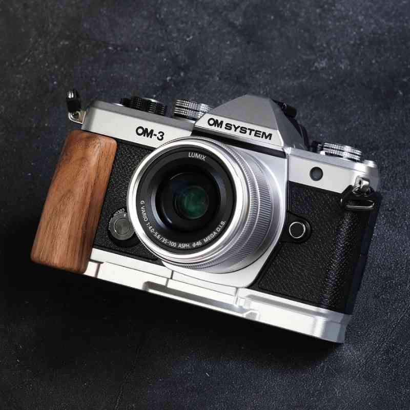 Olympus OM3 Grip Wood MS Design - iWoodStore