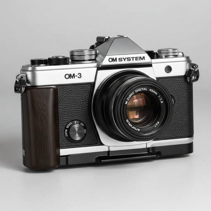 Olympus OM3 Grip Wood MS Design - iWoodStore