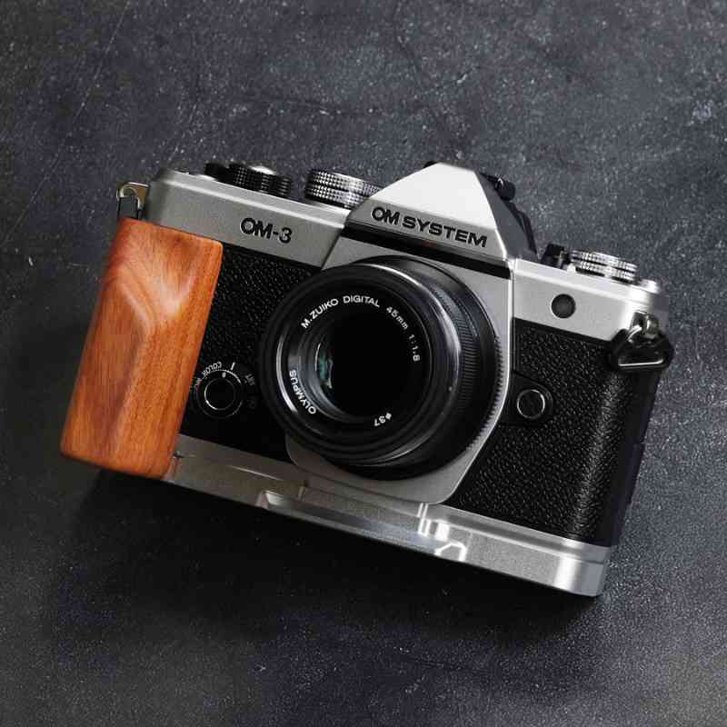 Olympus OM3 Grip Wood MS Design - iWoodStore