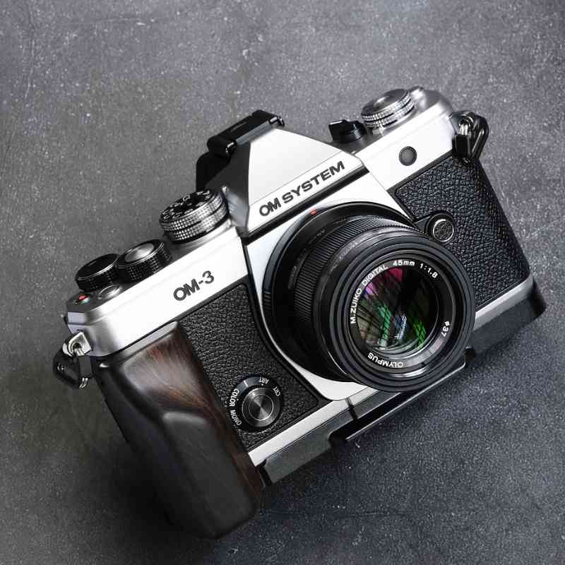 Olympus OM3 Grip Wood MS Design - iWoodStore