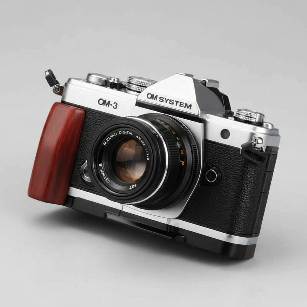 Olympus OM3 Grip Wood MS Design - iWoodStore