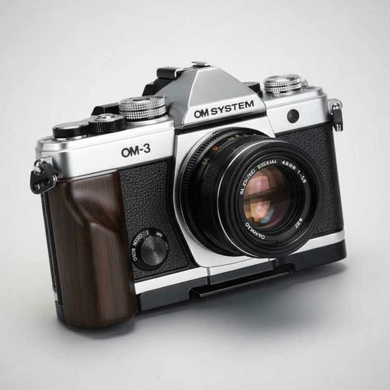 Olympus OM3 Grip Wood MS Design - iWoodStore