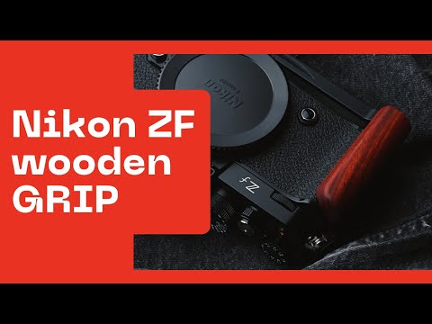 Slim Nikon ZF Grip Handgrip for Nikon Zf wooden grip handle ZF dark ebony brown walnut rosewood