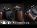Wooden Nikon ZF Grip Handle for Nikon ZF Hand Grip Wood Brown Walnut Dark Ebony Light Oak